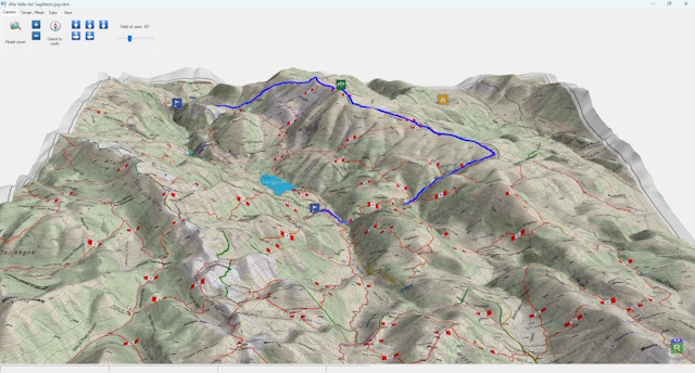 3D visualization of maps and GPS routes
