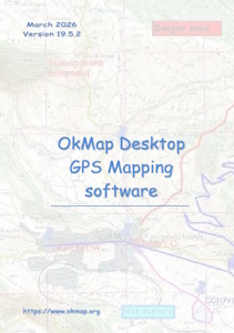 Cover of the OkMap Desktop PDF manual, complete guide for Windows